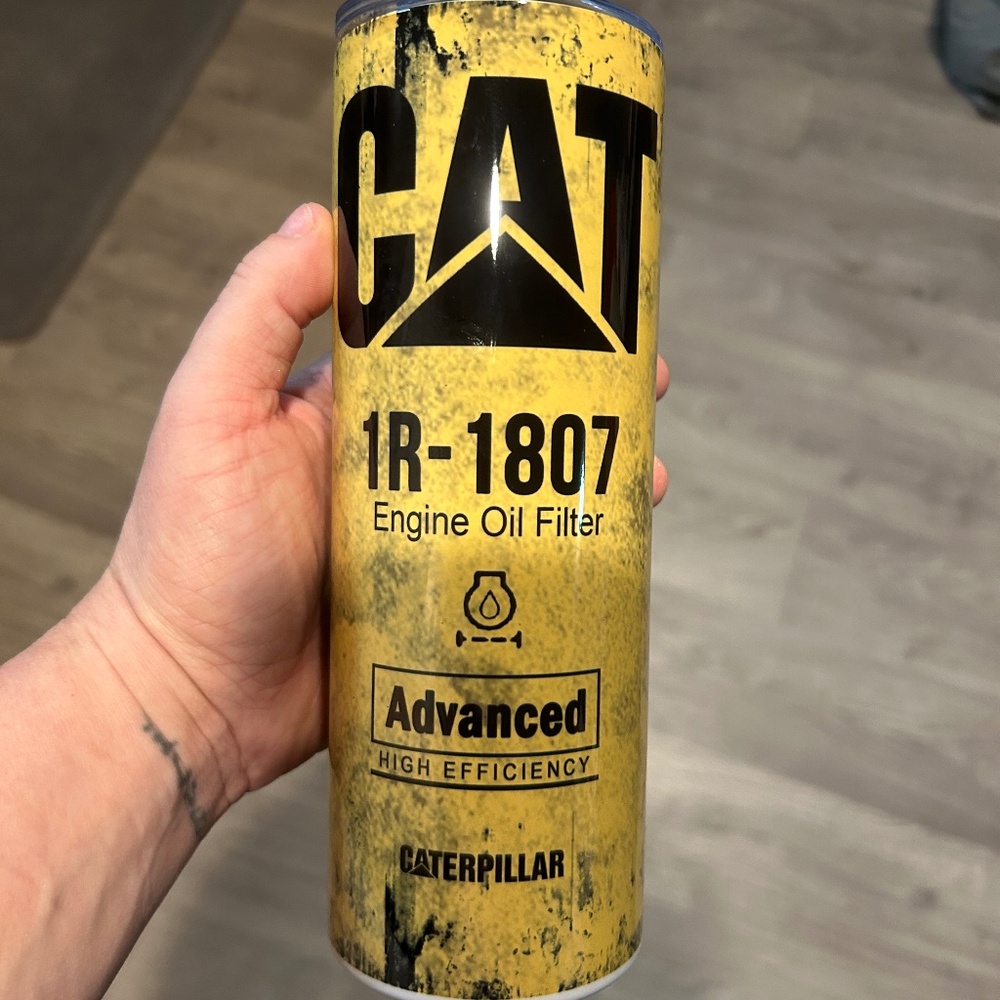 Brand New Construction Cat Themed Skinny Tumbler